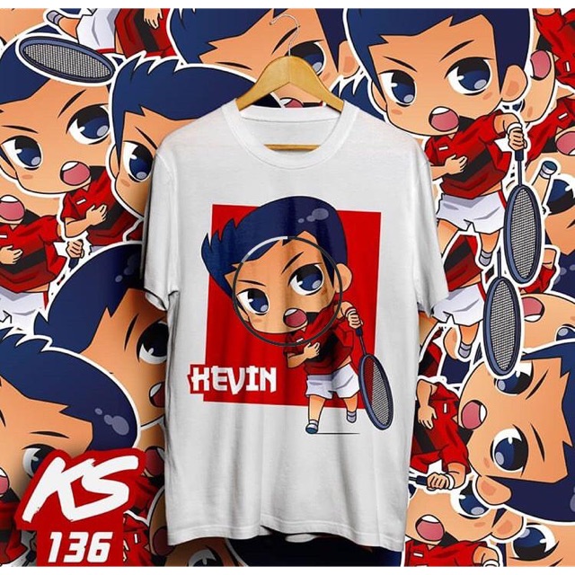 Kaos Kartun Kevin Sanjaya Unisex