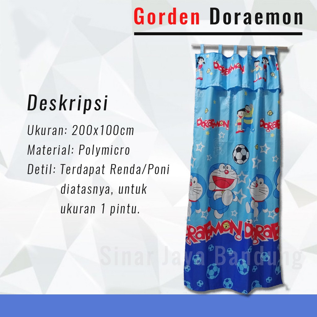 Hordeng / Gorden / Tirai Pintu & Jendela Karakter Doraemon