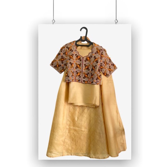 Baju India Lehenga Preloved - qualitas bagus - Rok + atasan + selendang