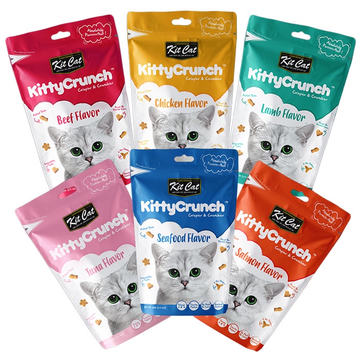 Snack Kucing KIT CAT - Kitty Crunch 60 gram / Cemilan / Cat Food Murah