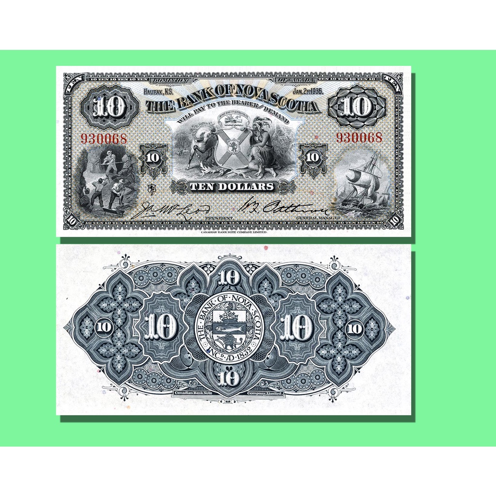 Uang Kuno 10 Dollar Canada Tahun 1935 souvenir replika repro