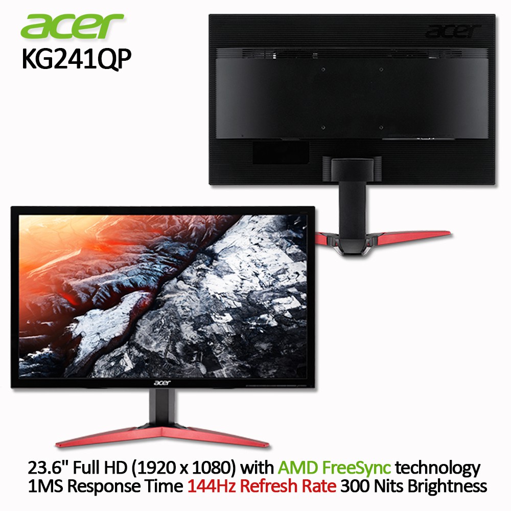 MONITOR GAMING ACER KG241QP LED 24" 144Hz 1ms FullHD KG241Q FreeSync