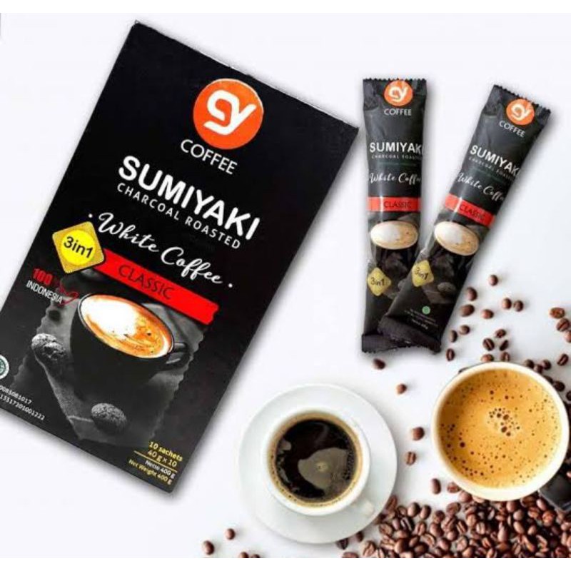 

CY Sumiyaki Charcoal Roasted White Coffee 3in1/ 10 sachet/coffee intan
