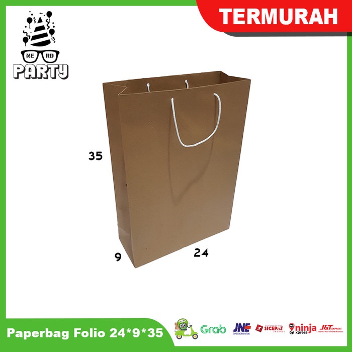 

Paper Bag Coklat Folio / Paper Bag Kraft / Tas Kertas / Tas Tenteng
