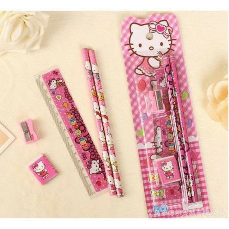 

0SET ALAT TULIS SEKOLAH 5 in 1 KARAKTER LUCU / MINI STATIONERY
