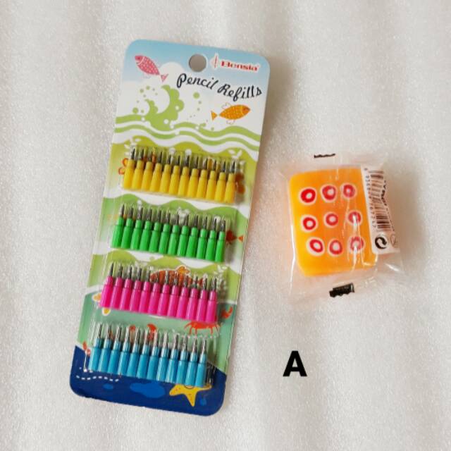 

1 set Refill Pensil Lantu + penghapus pensil