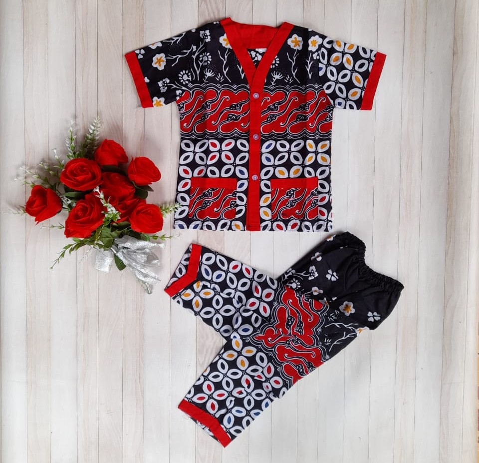 Setelan Batik Piyama Anak Bayi Balita Cewek Cowok Kekinian Dan Adem Banget