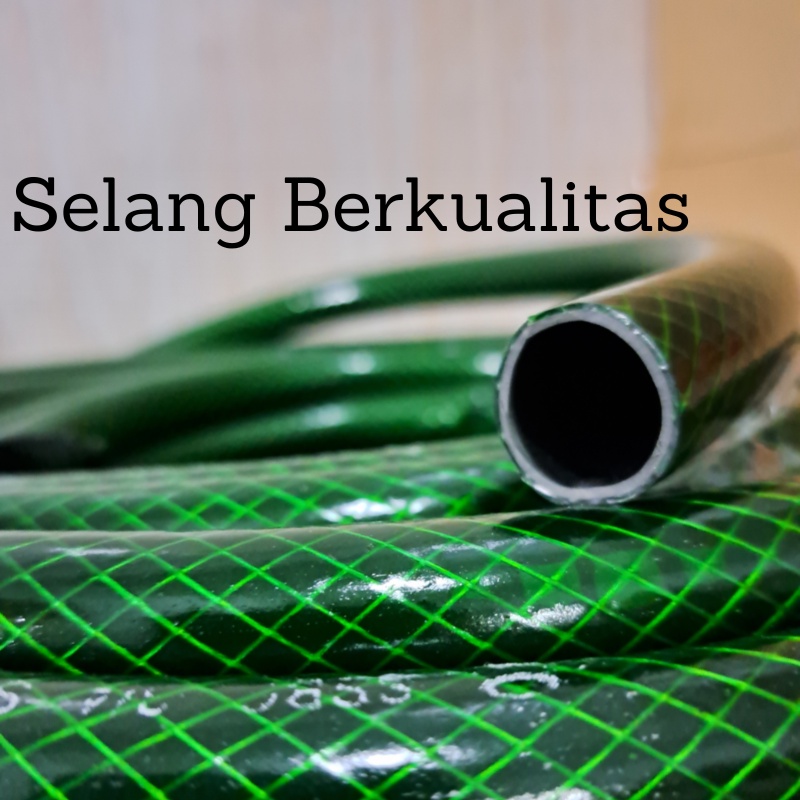 Selang Air Anti Lumut 1/2 5/8 3/4 inch 10 Meter - Selang Cuci Motor Serat Benang Elastis