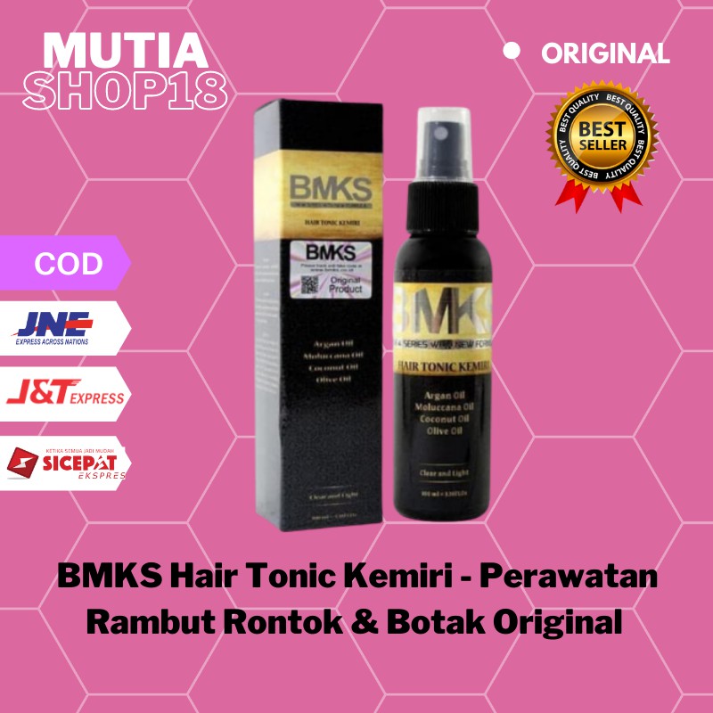 BMKS Hair Tonic Kemiri - Tonik Treatment Perawatan Penumbuh Rambut Rontok Botak Original  BPOM ASLI
