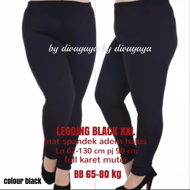 LEGGING JUMBO XXL KUSUS HITAM