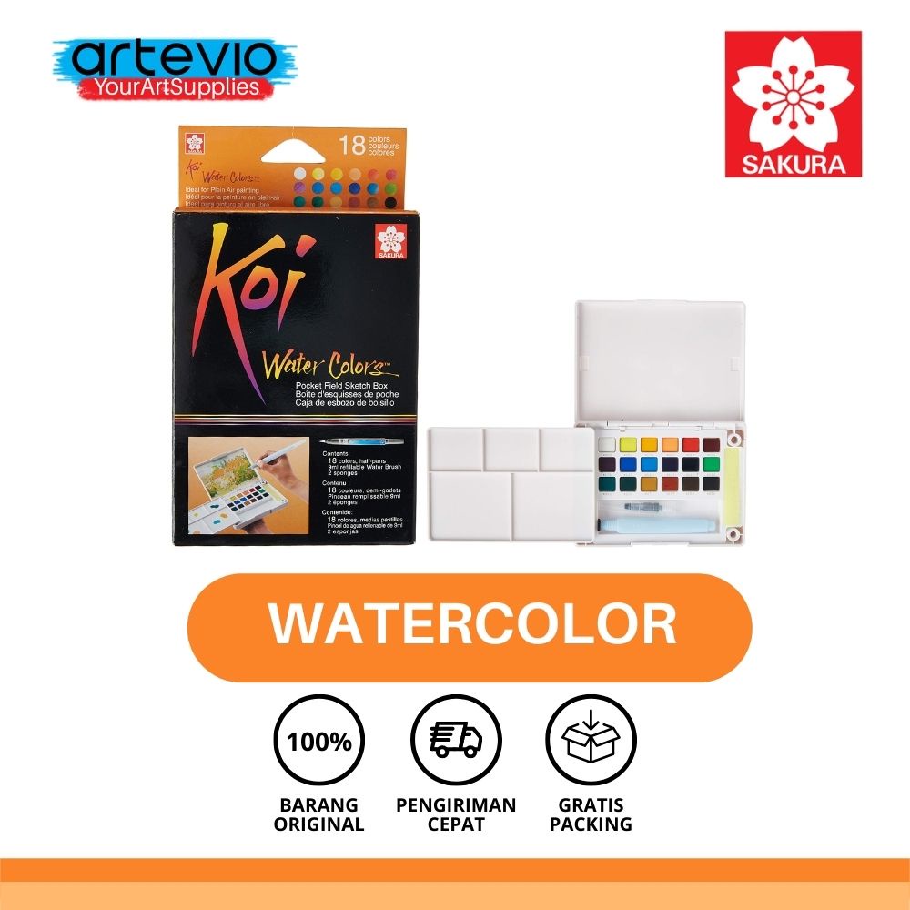 

Cat Air / Sakura Koi Watercolors 18 Field Sketch Box