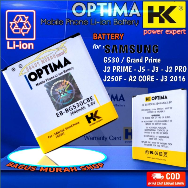 BATERAI BATTERY SAMSUNG DOBLE POWER HK GALAXY GRAND PRIME G530 J5 2015 J3 2016 J2 Pro J2 Prime Batre