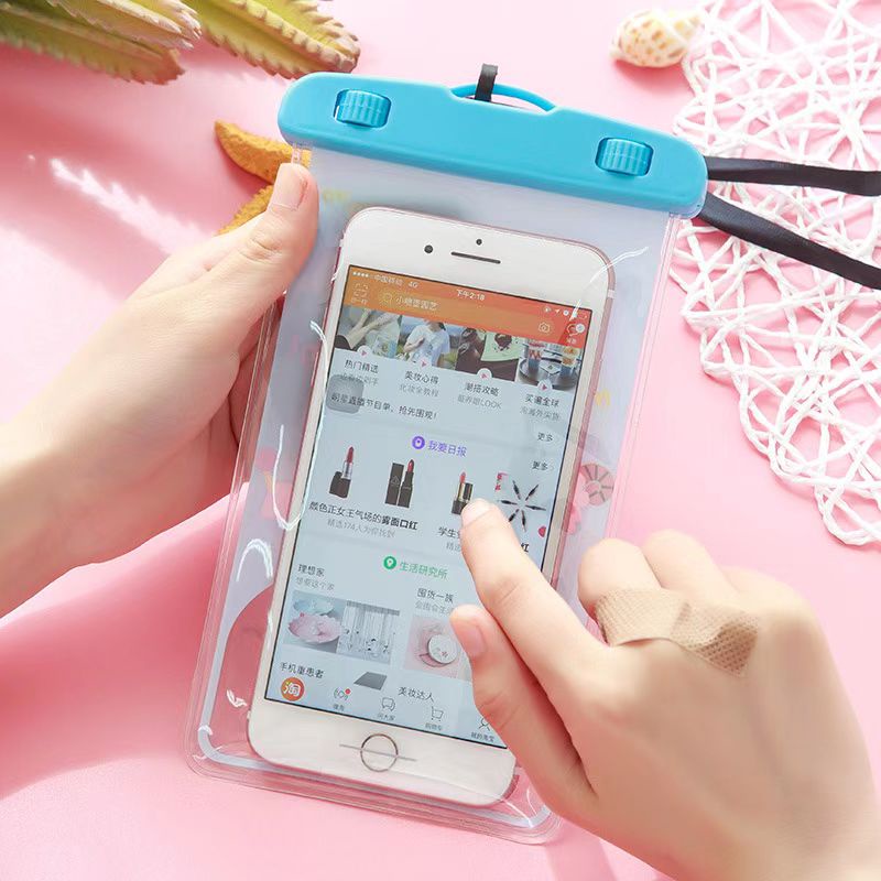 (Hello Girl) D41 Sarung Hp Anti Air/Pouch Smartphone WaterProof Case Lucu Import