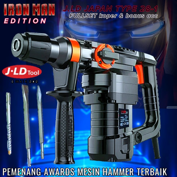 mesin bor beton bobok tembok jack hammer drill impak uchiha uciha uc06