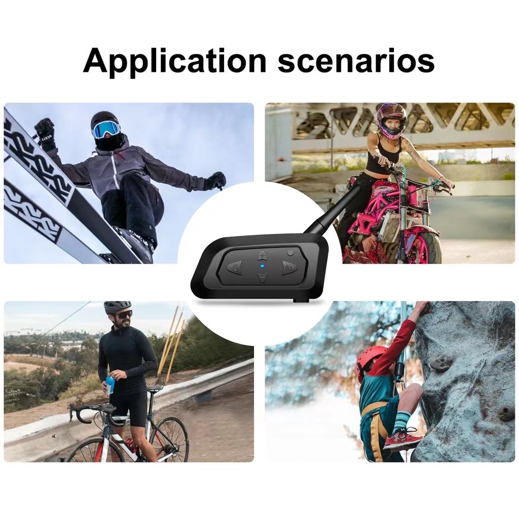 V5 Headset bluetooth helm waterproof MUSIK / FM RADIO / GPS /TELEPONAN-5