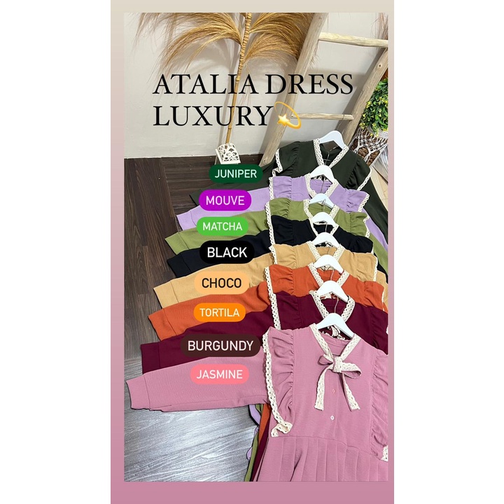 Atalia Dress Luxury Crinkle Airflow Kombinasi Renda/ LARISA DRES