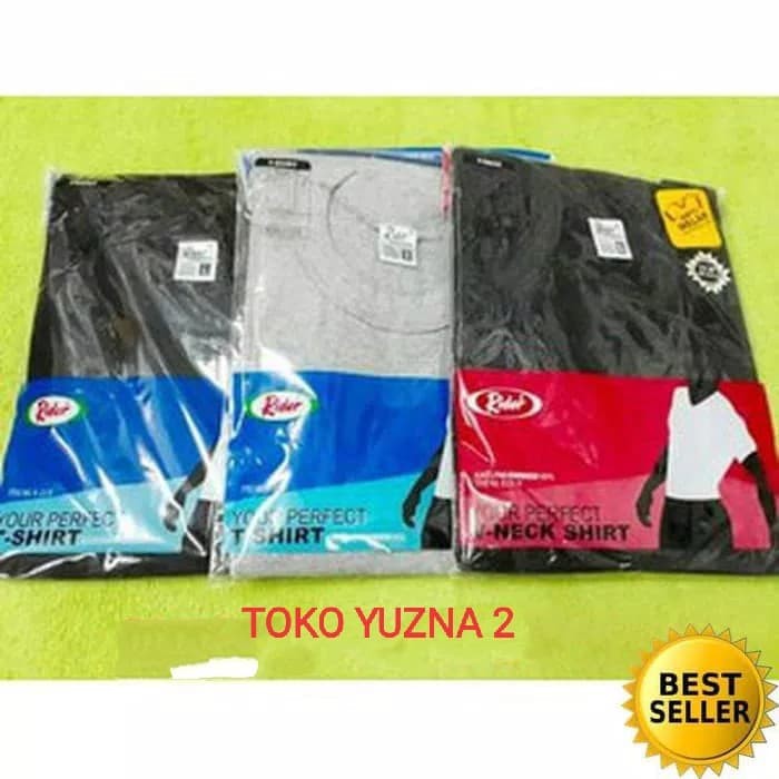 StarSeller KAOS OBLONG PRIA RIDER R223B (KERAH O)&R222B (KERAH V) HITAM DAN ABU2