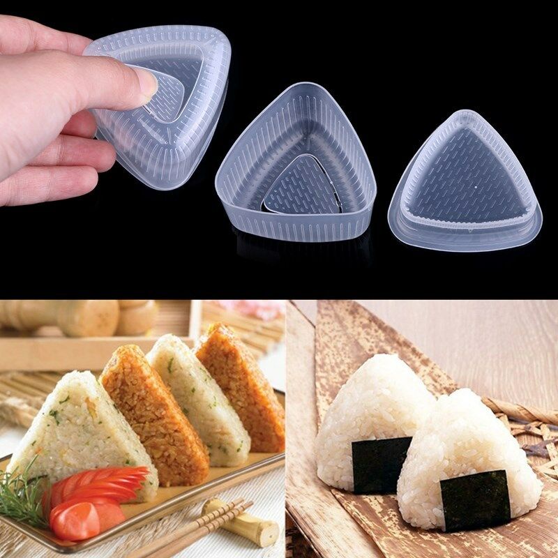 Cetakan Nasi Bento Sushi Onigiri Model Tekan Anti Lengket Desain Kartun Gaya Jepang Untuk Dapur Bento Cetakan nasi sushi bento ONIGIRI CETAKAN SUSHI BENTO BENTUK SEGITIGA