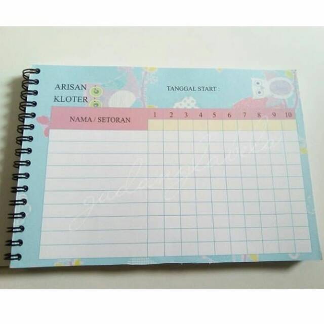 Contoh Buku Arisan Rt