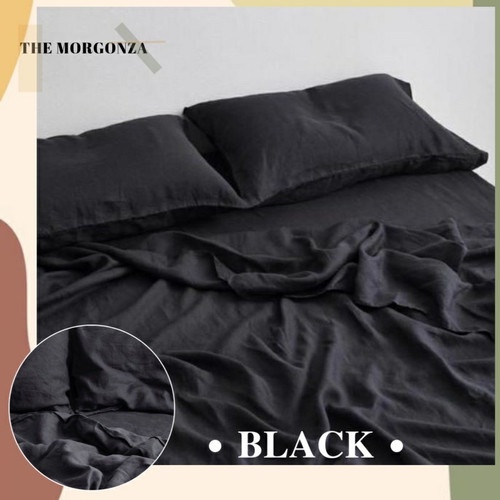 Bedcover Polos Earthtone Minimalis Aesthetic kotak kotak - tanpa sprei