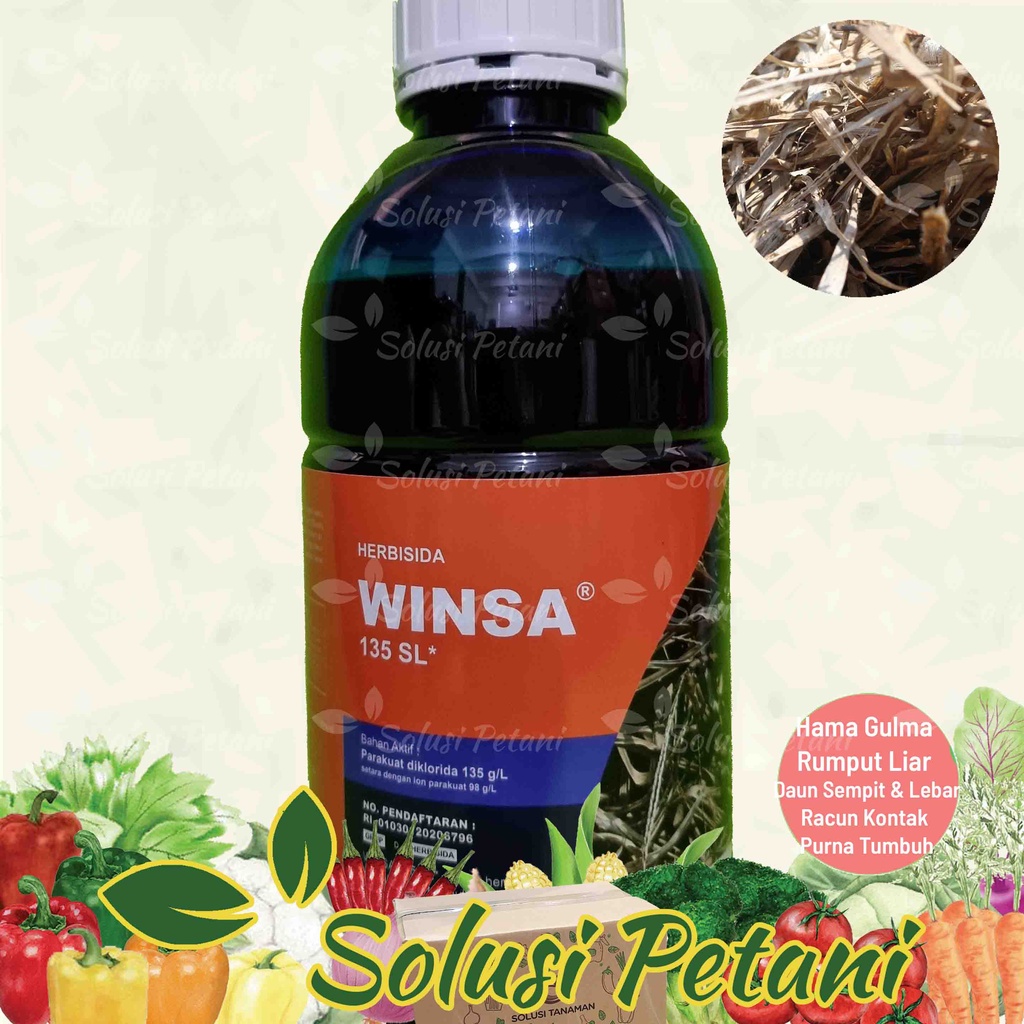 PRODUK- OBAT RUMPUT WINSA 1LTR HERBISIDA PEMBASMI ANEKA MACAM GULMA RUMPUT LIAR / TANAMAN LIAR, OBAT
