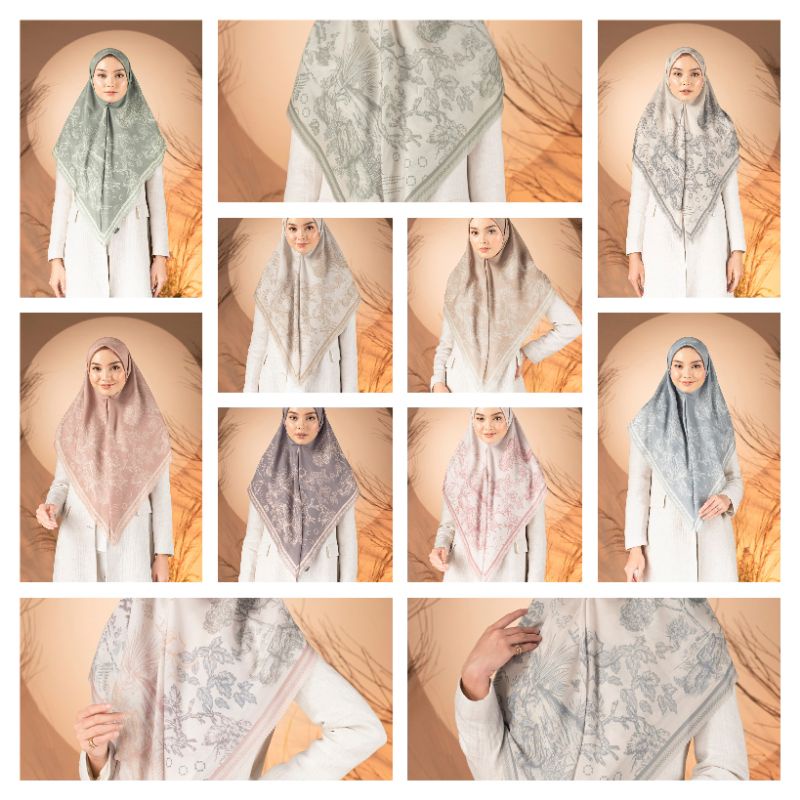 CLASSIC FOREST SCARF & SCARLET  TOTEBAG BY HEYLOCAL.ID