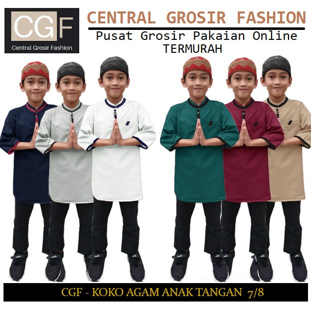 Koko Agam Anak 7/8 - Central Grosir Fashion (CGF) - Usia 4 thn - 11 thn - Matt Katun Toyobo Import