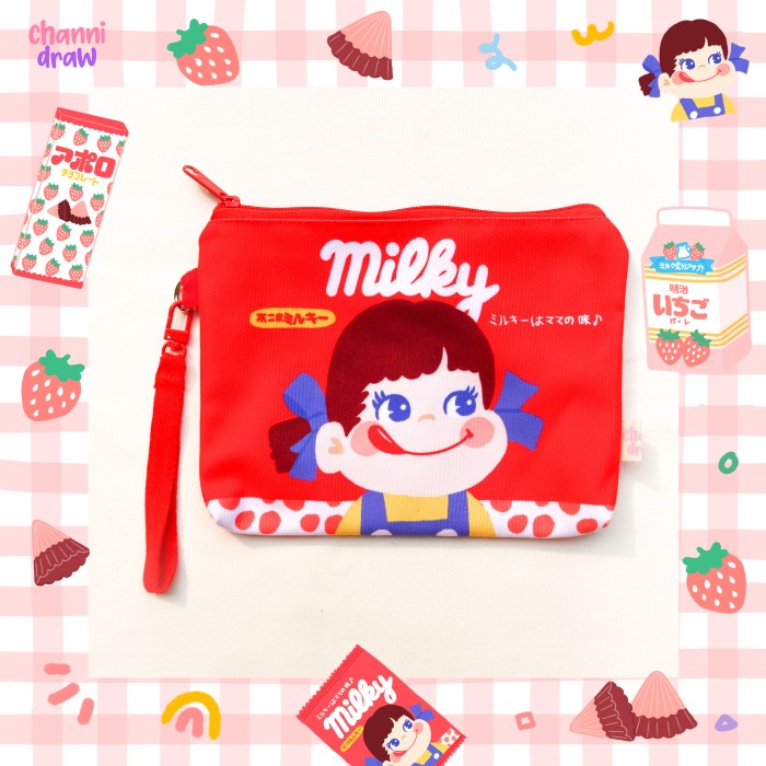 

Canvas Zipper Pouch Pattern Series - Milky promo