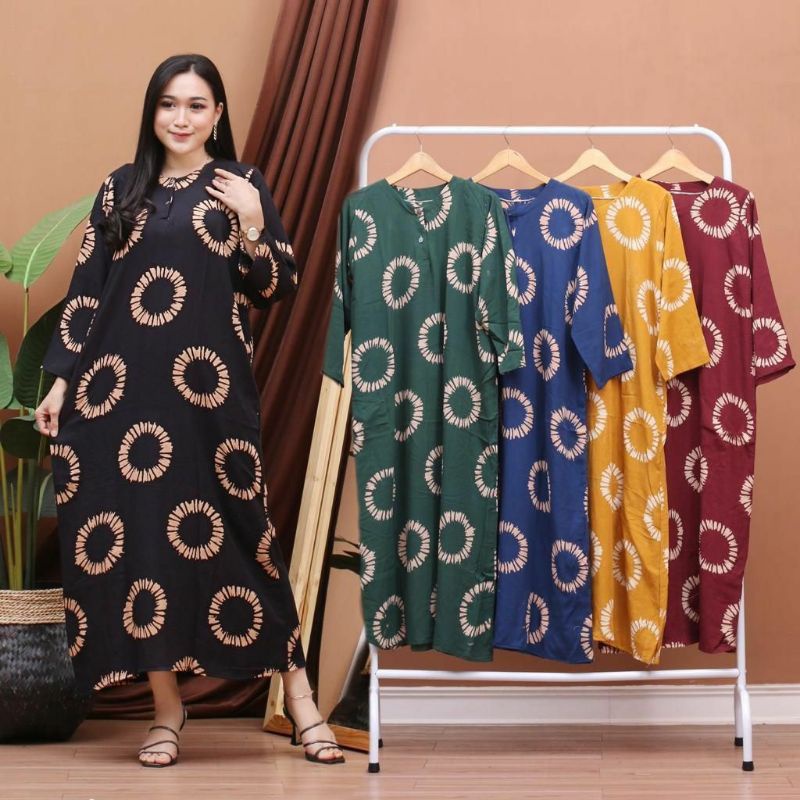 DASTER PANJANG MURAH KEKINIAN ( LONGDRESS PERCA TIEDYE ) BUSUI BUMIL-Cincin