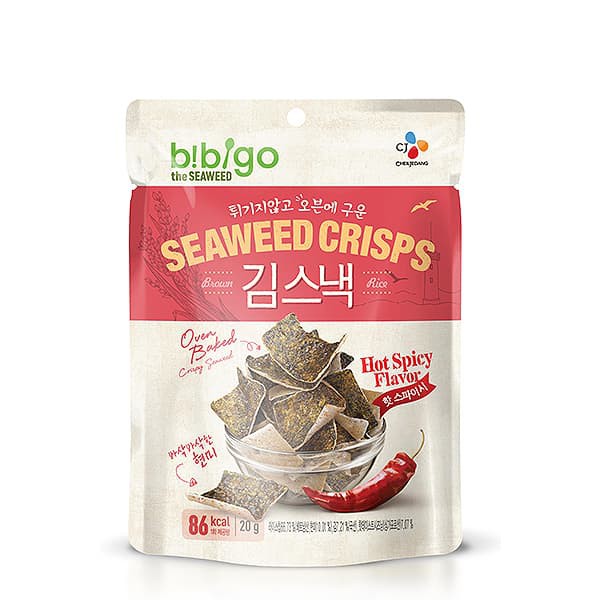 

Bibigo gim snack/seaweed crisps 20 gr. rasa Hot spicy