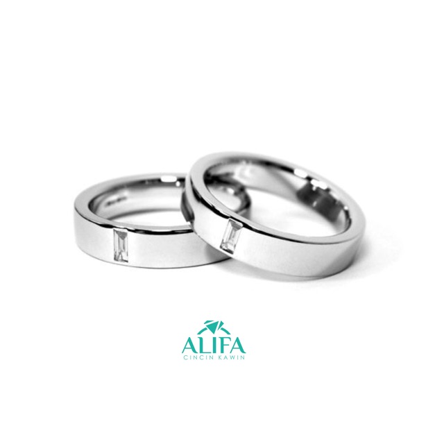 Cincin couple emas perak paladium