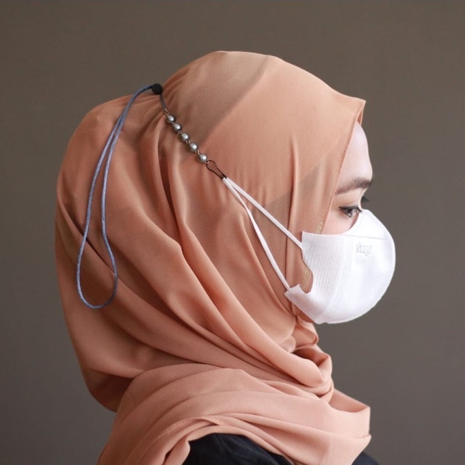 Strap Masker Hijab Gantungan Masker Kalung Masker Hijab Korea | Tali Masker | Konektor Masker Hijab