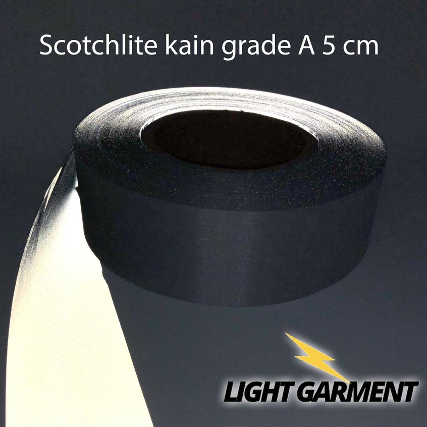 Scotchlite skotlet scotlight pita pemantul cahaya kain jahit Grade A 5 cm per roll