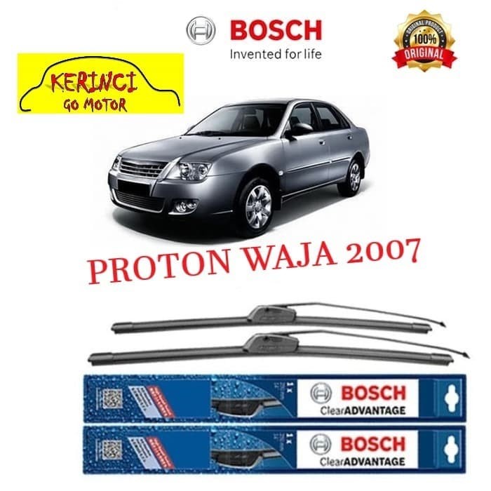 WIPER BOSCH CLEAR ADVANTAGE PROTON WAJA 2007 21&quot; &amp; 19&quot; SEPASANG WIPER