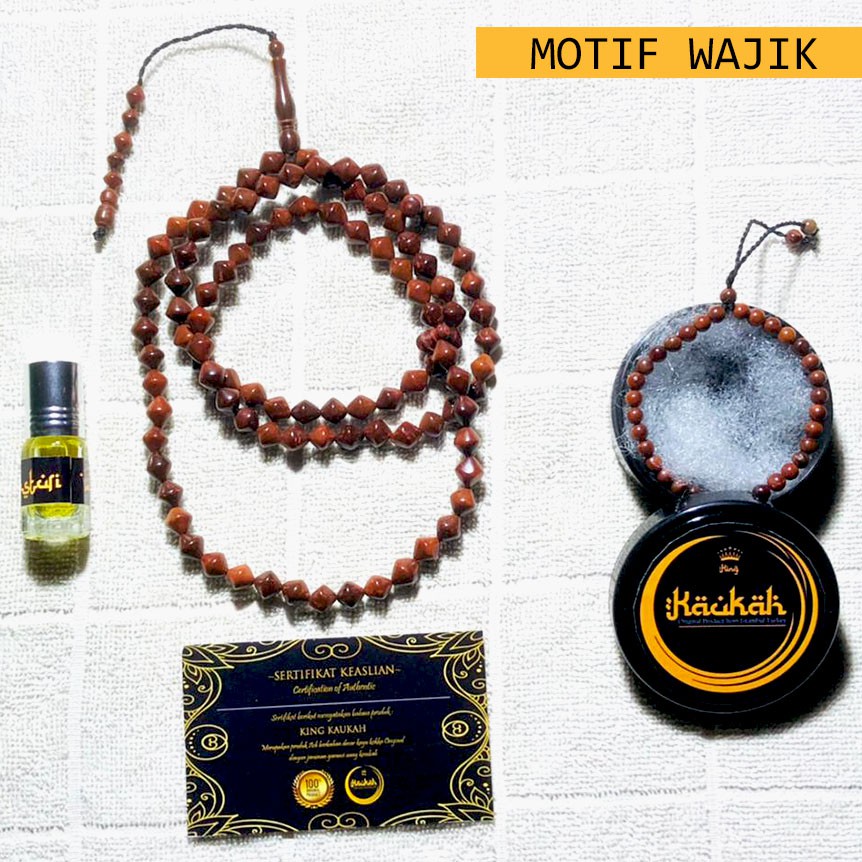 Tasbih Kokka BERSERTIFIKAT Bulat 99 Uk 6mm Kaukah Koka Kaoka Bonus parfum&amp;gelang kokka Asli