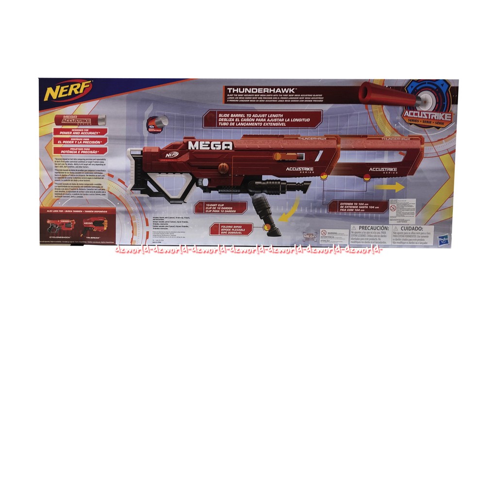 Nerf Mega Thunderhawk Pistol Mainan Besar Dengan Peluru Busa