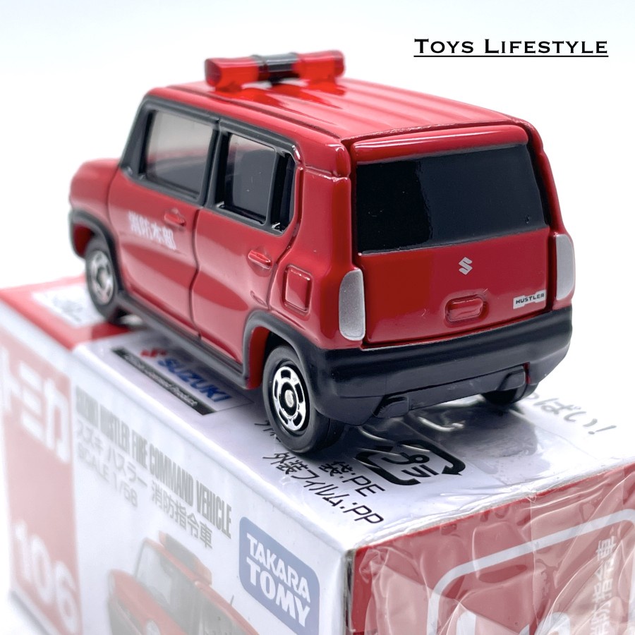 Mobil Tomica Diecast 106 Suzuki Hustler Fire Command Vehicle