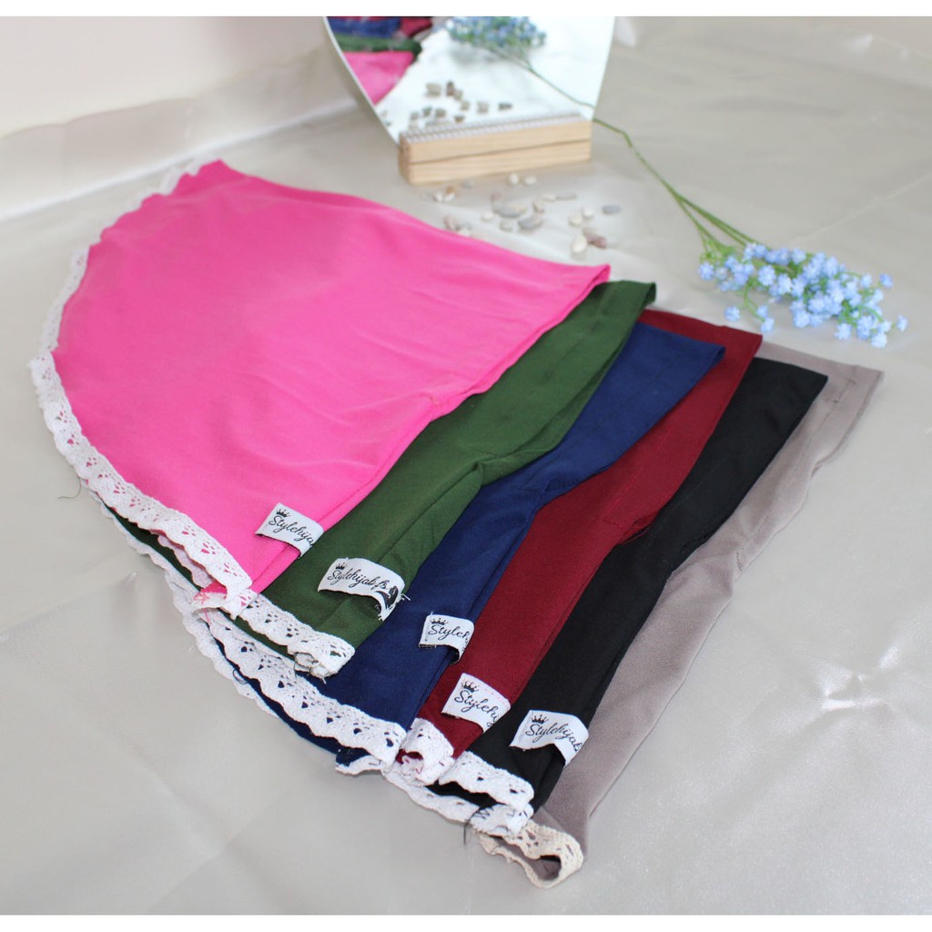 NH506 Hijab Instant Spandek Premium Bayi /Anak Kids Renda Kepala 0-1 Tahun Murah