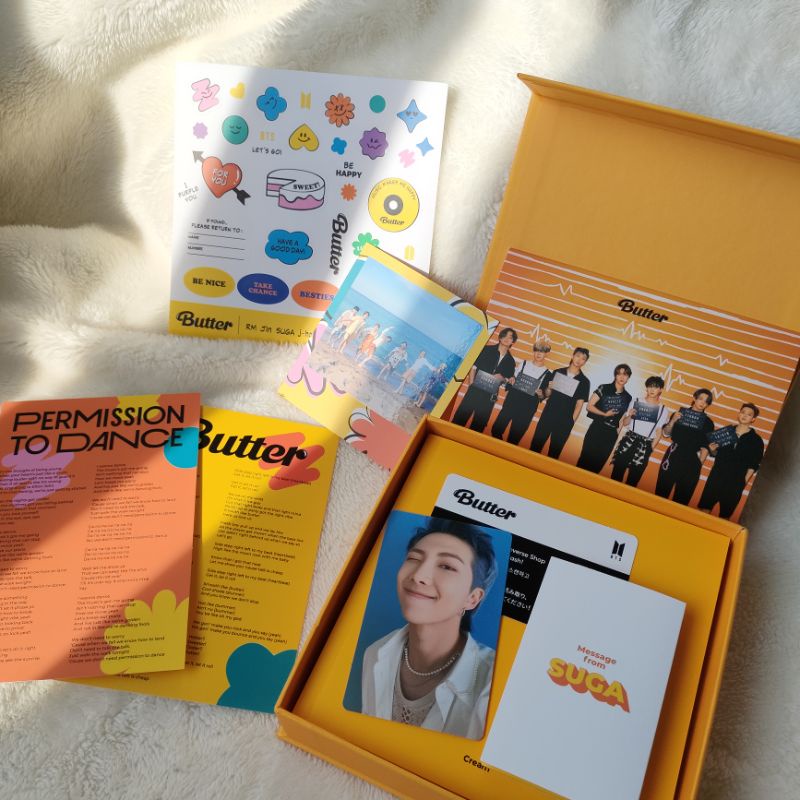 Butter album cream unsealed pc rm msg suga bts