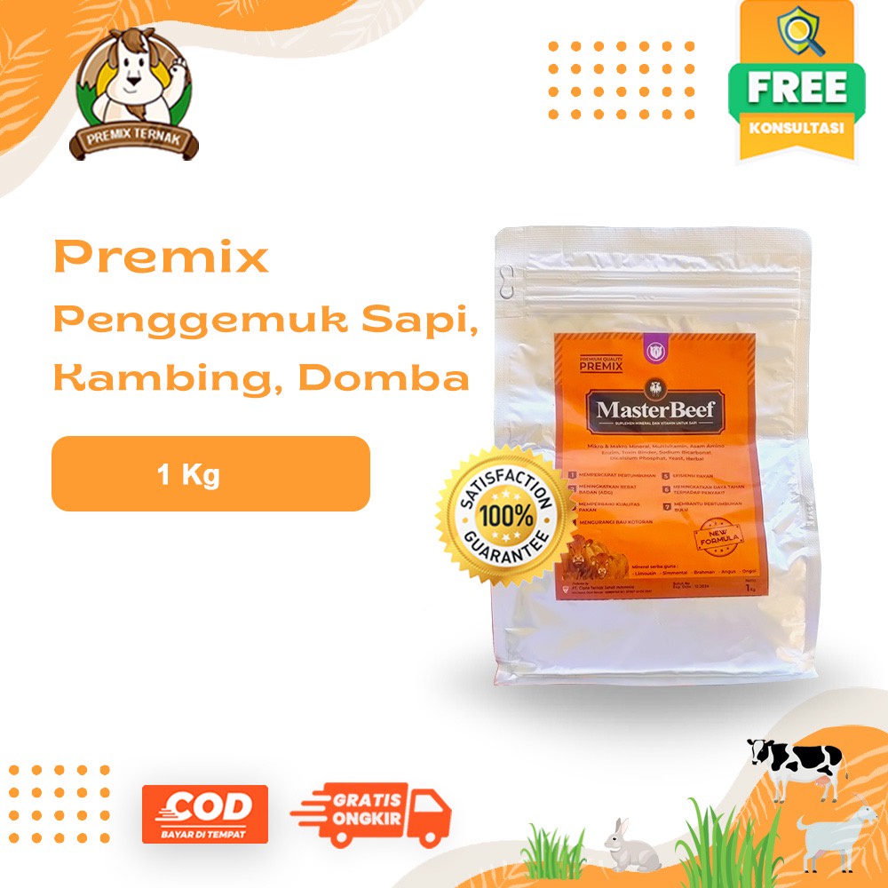 PREMIX SAPI MASTER BEEF 1 kg - Premix untuk penggemukan Sapi PREMIUM QUALITY