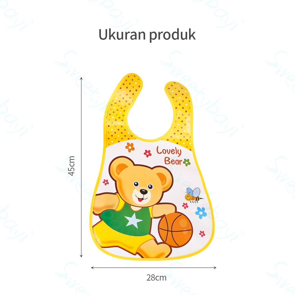 SweetyBayi Baby bibs/slaber makan bayi bahan EVA/ celemek makan bayi/slabber