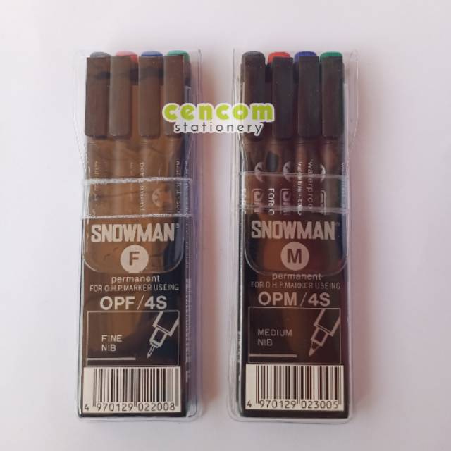 

Snowman Spidol OHP F / M (4Warna)