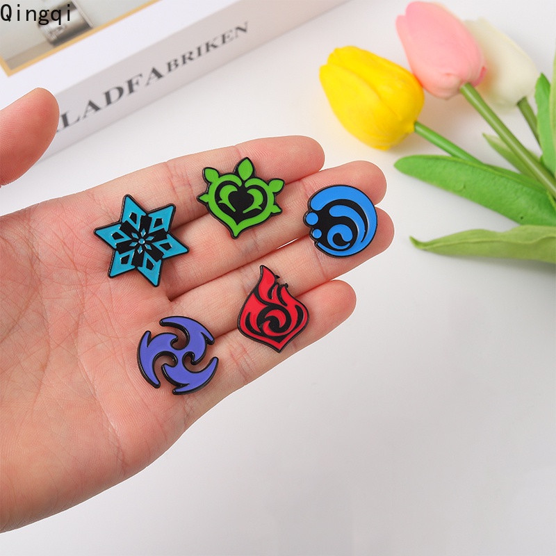 Bros Pin Enamel Desain Kartun Anime Seven Elements Untuk Hadiah