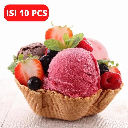 Jual Waffle Ice Cream Cone Mangkok Cone Mangkuk Es Krim Isi 10 Pcs Shopee Indonesia 9163