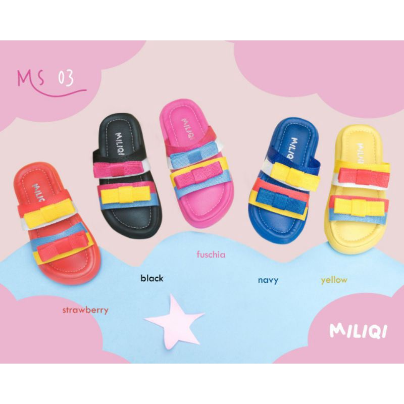 Sandal anak Miliqi Warna Navy Size 30