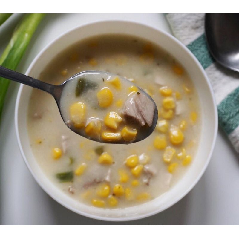 

CHICKEN AND CORN MUSHROOM CREAM SOUP (PORSI JUMBO 2-3X MAKAN)