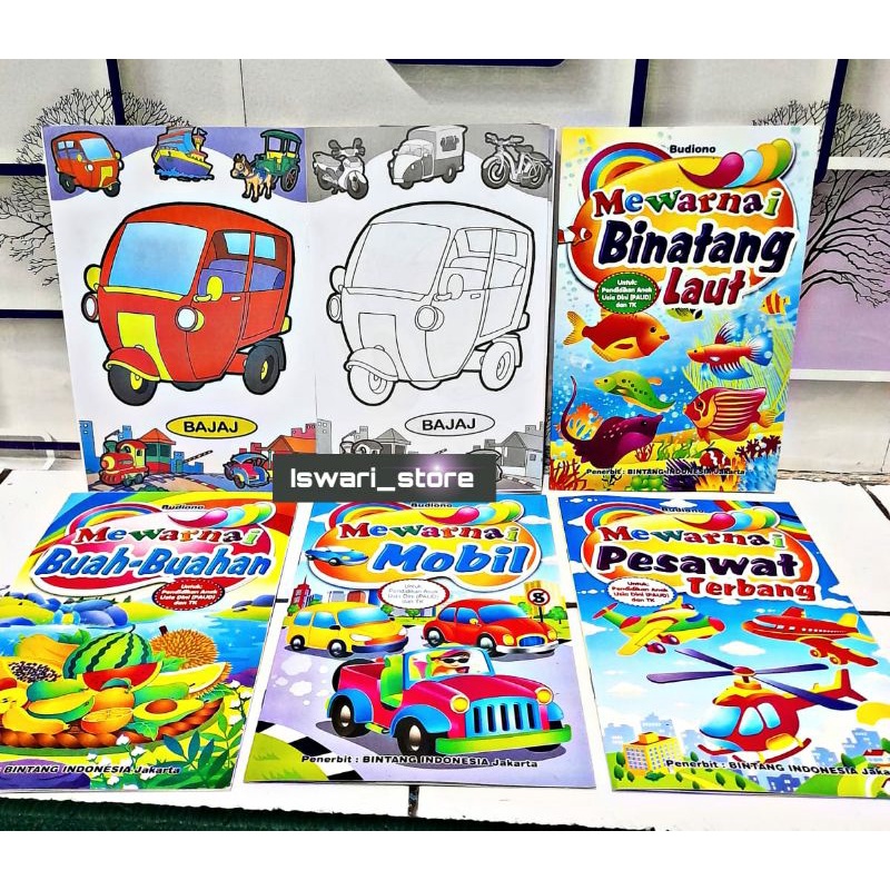 

PAUD dan TK Buku mewarnai panjang