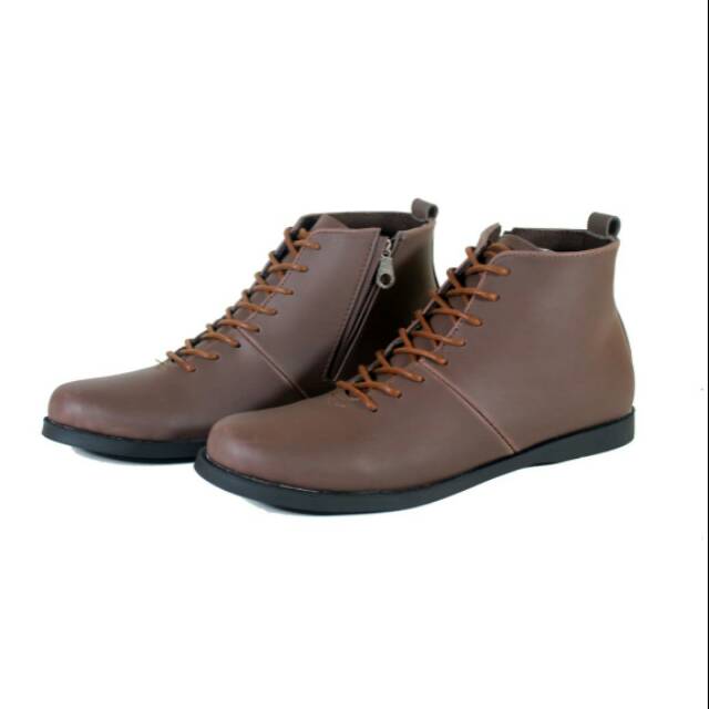 Sepatu Boot Kulit Model Brodo Pria Sepatu Kerja Formal Kantor