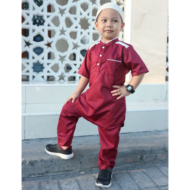 Setelan koko anak laki-laki/setelan kurta anak/fashion muslim anak/baju lebaran anak terbaru bisa cod