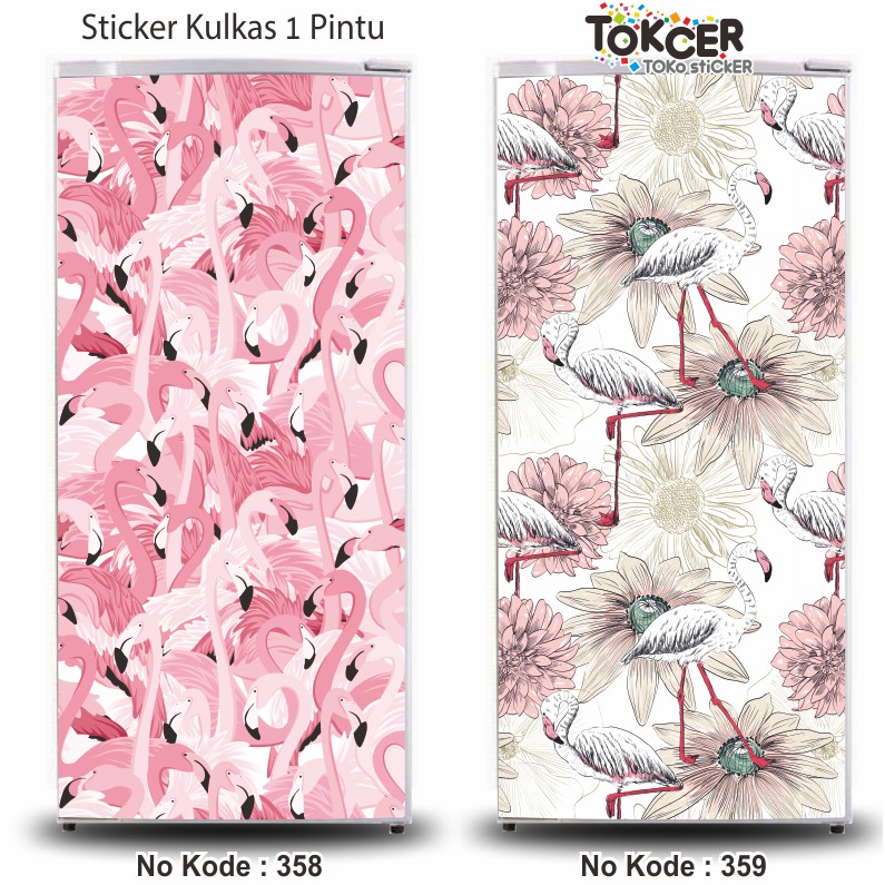 Stiker Kulkas 1 Pintu dan 2 Pintu FLAMINGO